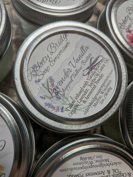 Organic Lavender and Vanilla Bean Infused Whipped Tallow Butter