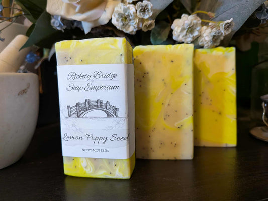 Lemon Poppy Seed Handmade Tallow Soap