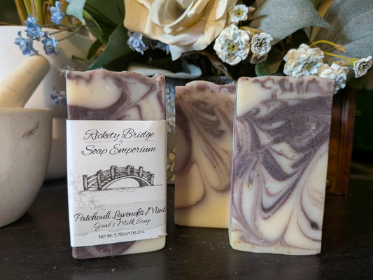 Patchouli Lavender Mint Goat's Milk and Tallow Soap