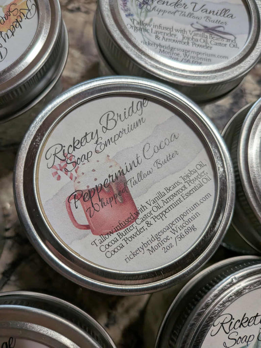 Peppermint Cocoa Whipped Tallow Butter