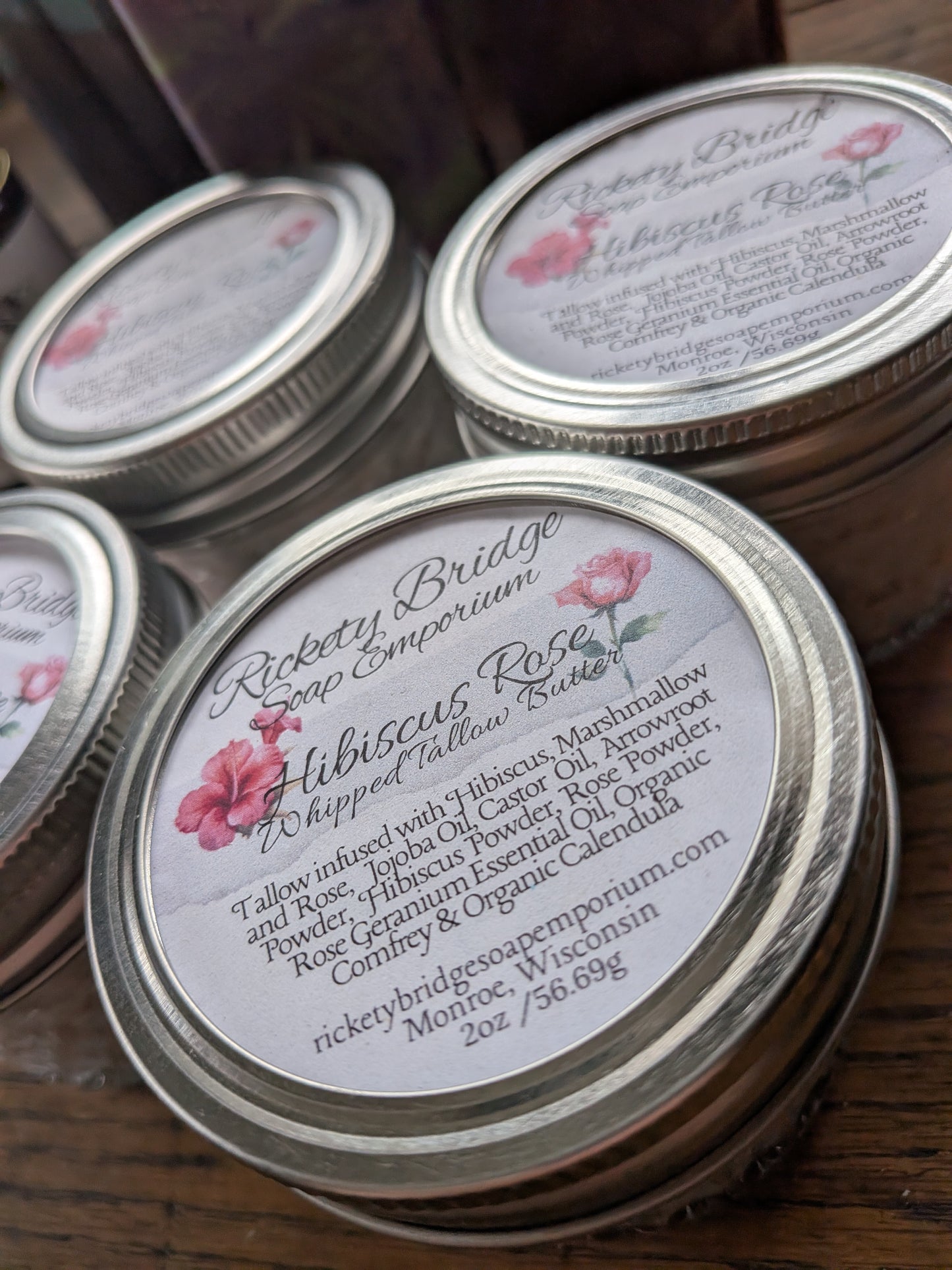 Hibiscus Rose Infused Whipped Tallow Butter