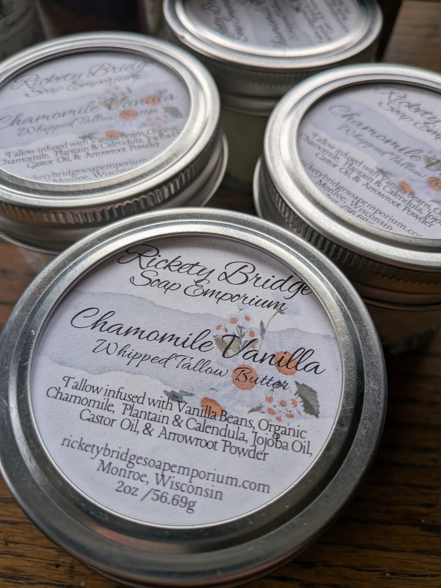 Chamomile Vanilla Infused Whipped Tallow Butter