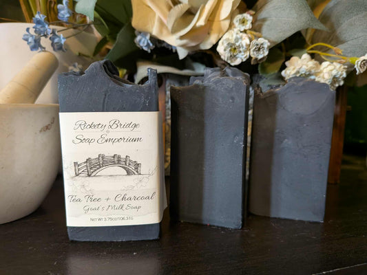 Tea Tree + Charcoal Goat's Milk and Tallow Soap