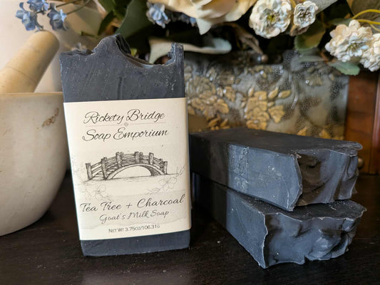 Tea Tree + Charcoal Goat's Milk and Tallow Soap