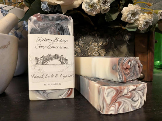 Black Salt and Cypress Handmade Soap