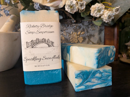Sparkling Snowflake Handmade Tallow Soap