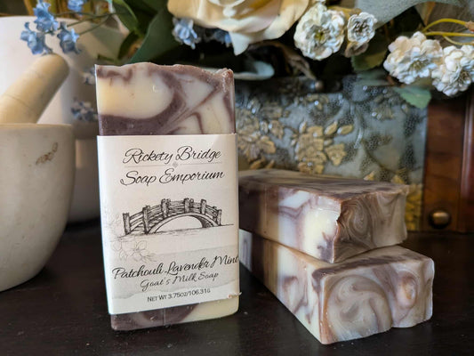 Patchouli Lavender Mint Goat's Milk and Tallow Soap