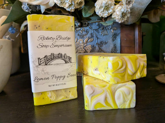 Lemon Poppy Seed Handmade Tallow Soap