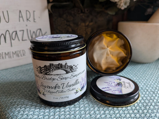 Organic Lavender and Vanilla Bean Infused Whipped Tallow Butter